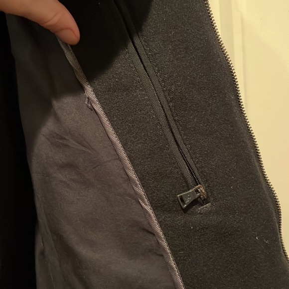 EXPRESS men’s classic black neutral wool blend full zip jacket/coat size Large - Picture 9 of 11